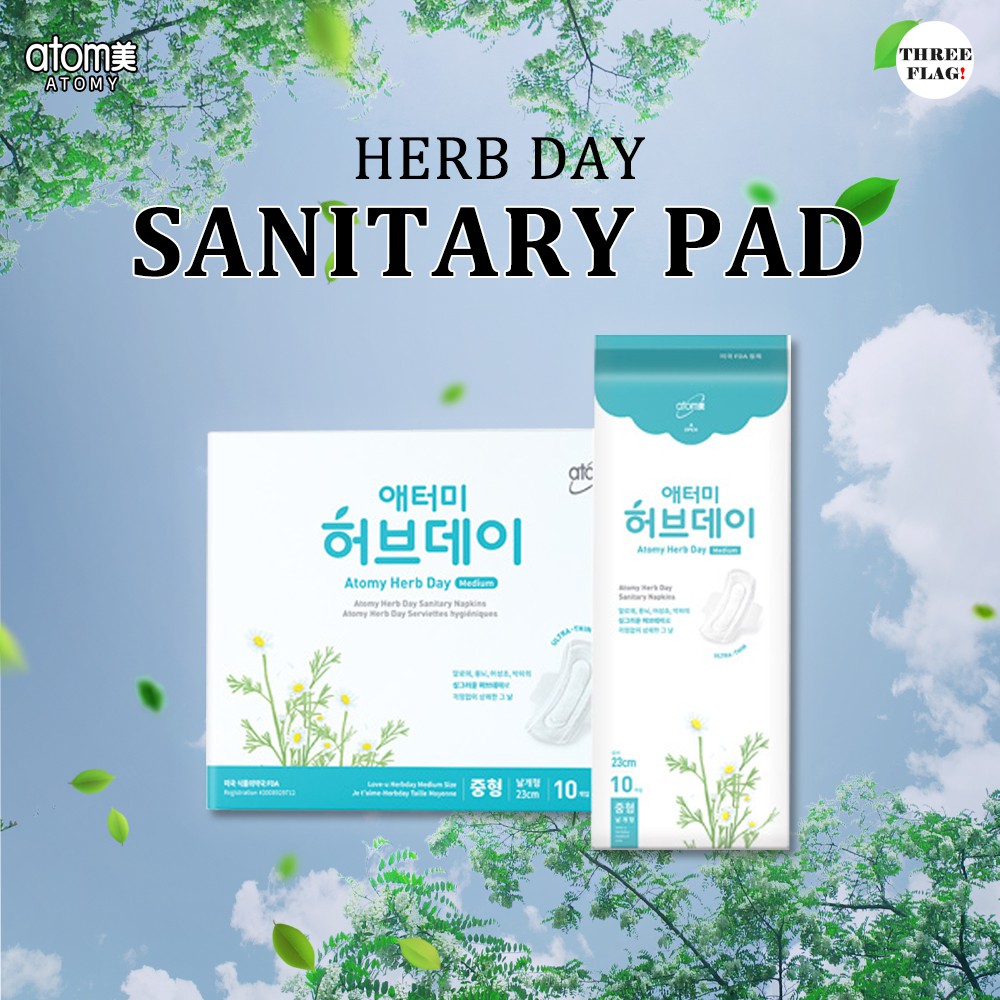 Atomy Herb Day Sanitary Napkins Pad (16cm,23cm,28cm) - 40pcs | Shopee ...