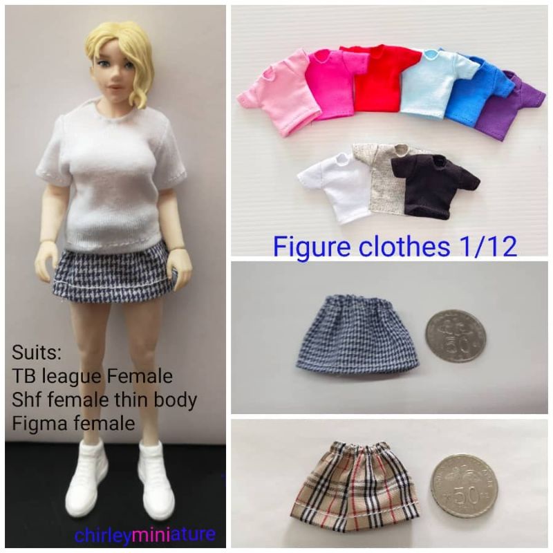 Female action figure clothes 1/12 / Figma / Shf / Tb league / Phicen /  Obitsu 11