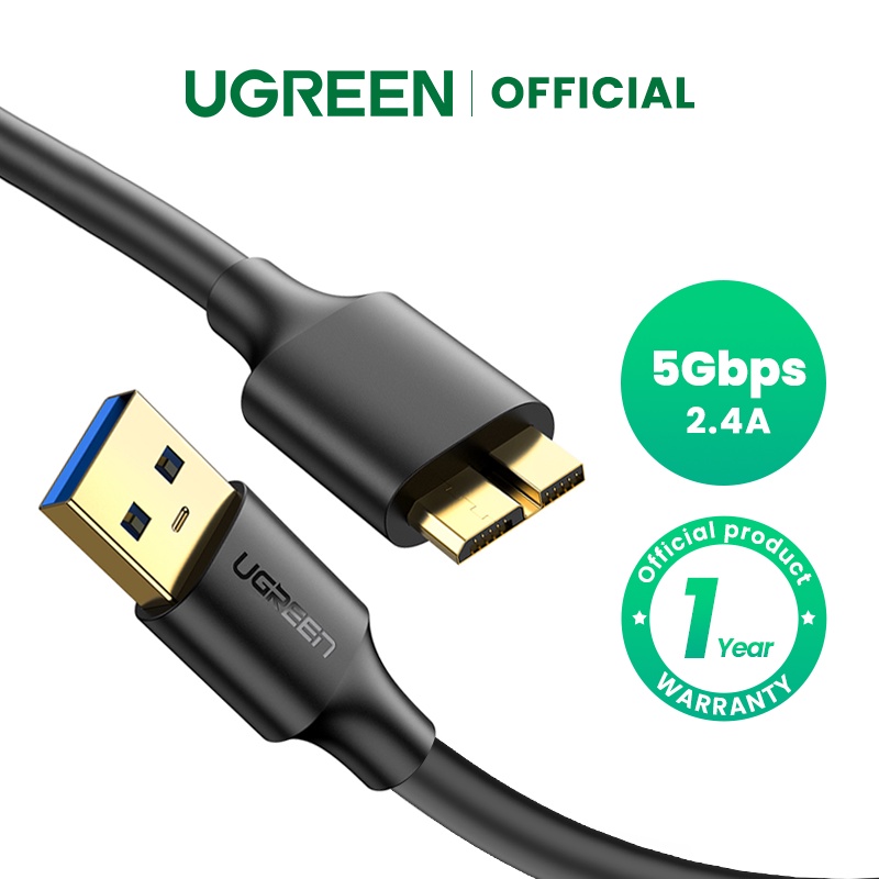 UGREEN Original Micro USB 3.0 Cable Hard Drive Cable For Samsung,Note3 ...