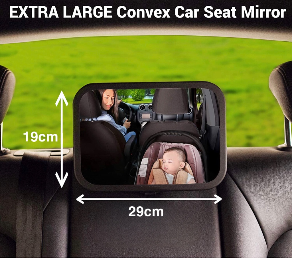 Infant Car Seat Rear-View Mirror – Adjustable Baby Backseat Safety ...
