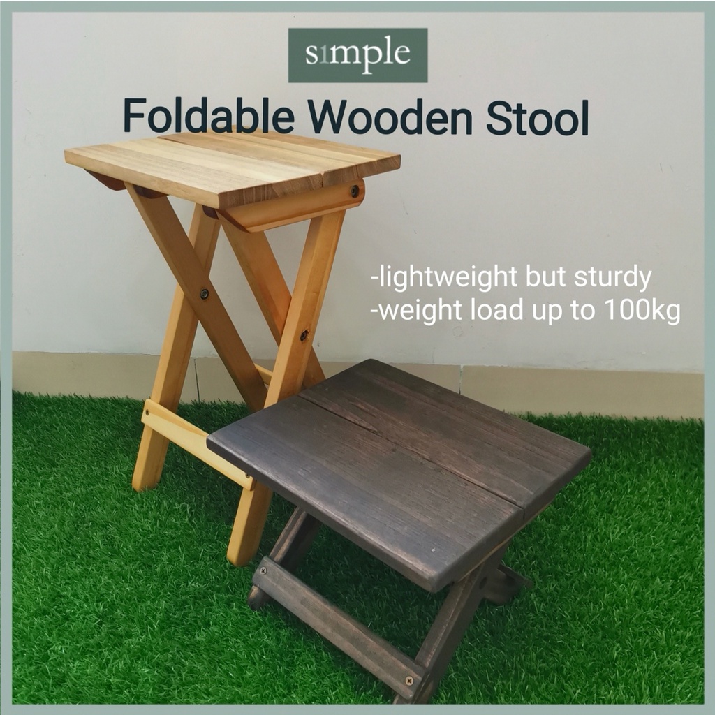 Foldable Solid Wooden Stool/Foldable Camping Stool/Glamping Stoo