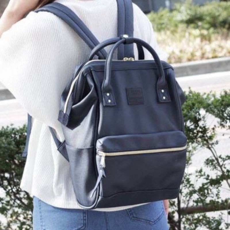 Shops anello navy blue backpack