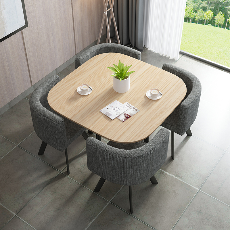 【kline】Nordic Dining Table Simple Combination Set With 4 Dining Chairs ...