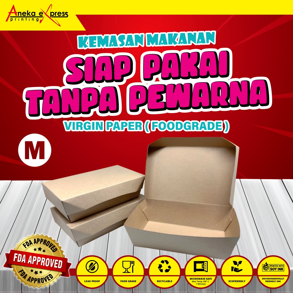 Paper Lunch Box M Ready To Use Without Assembled PREMIUM Material