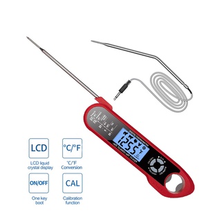 1pc Waterproof Digital Instant Read Meat Thermometer With 4.6Folding Probe  Backlight & Calibration Function For Cooking, Thermometer Digital Thermome