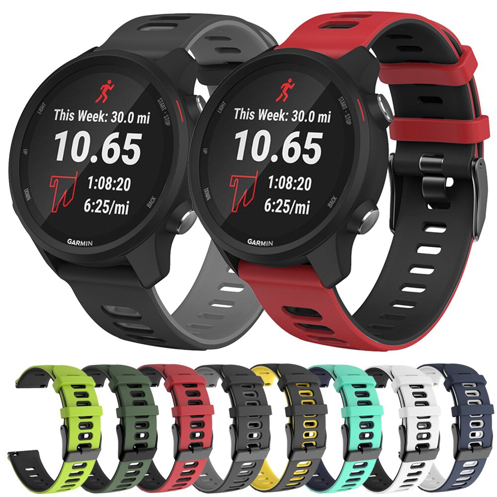 For Garmin Forerunner 245 245m Music Smart Watch Sport Silicone Band 20mm Watch Strap 2502