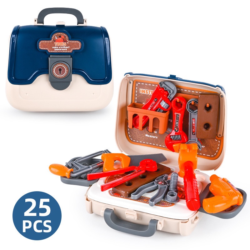 Kids Tool Sets for Boys Childs Carpenter Preschool Fixing Tool Kit with