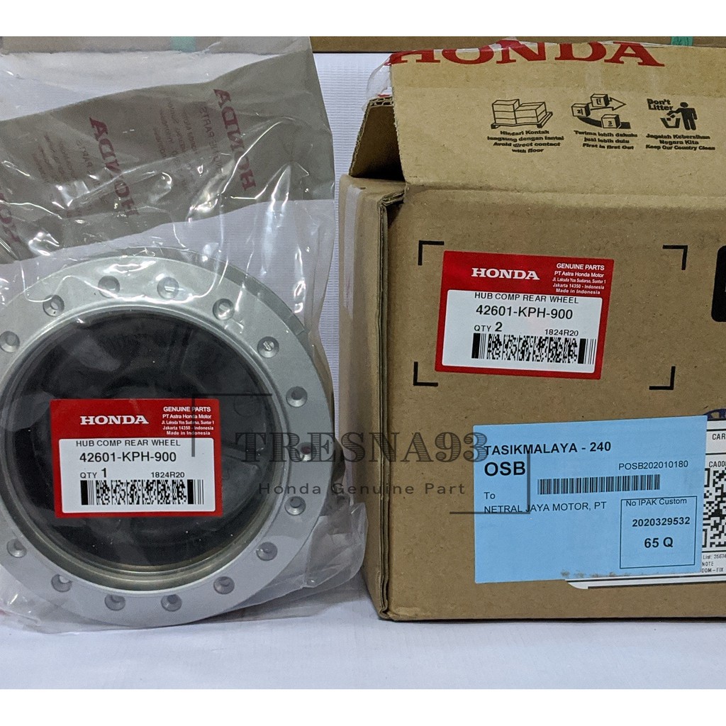 42601-KPH-900 ORIGINAL REAR DRUM REVO & SUPRA X 125 FI | HUB COMP RR ...