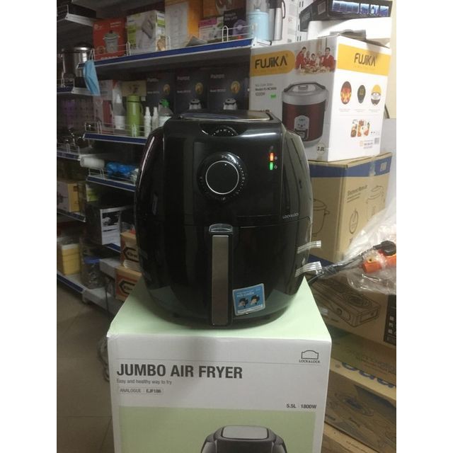 LOCK & LOCK JUMBO AIR FRYER EJF186BLK 5.5LIT OIL-FREE COOKER | Shopee ...