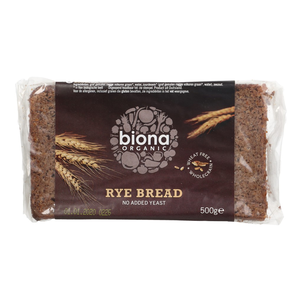 Biona Organic Rye Bread, 500g WSHT Shopee Singapore