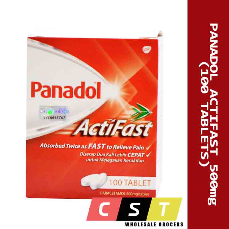 PANADOL ActiFast 500mg (100 Tablets/Box) | Shopee Singapore