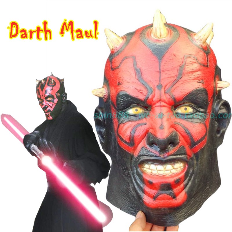 Darth Maul Latex Mask Star War Headgear Darth Sidious Sheev Palpatine ...