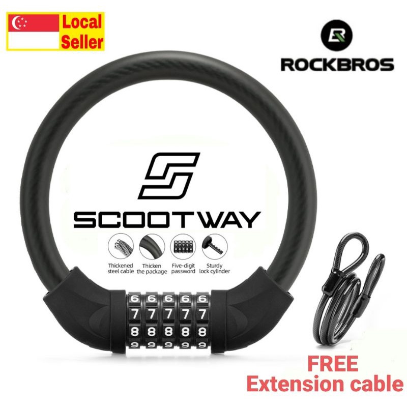 Rockbros RKS502 5 Digit Code Anti-Theft Number Lock | Shopee Singapore