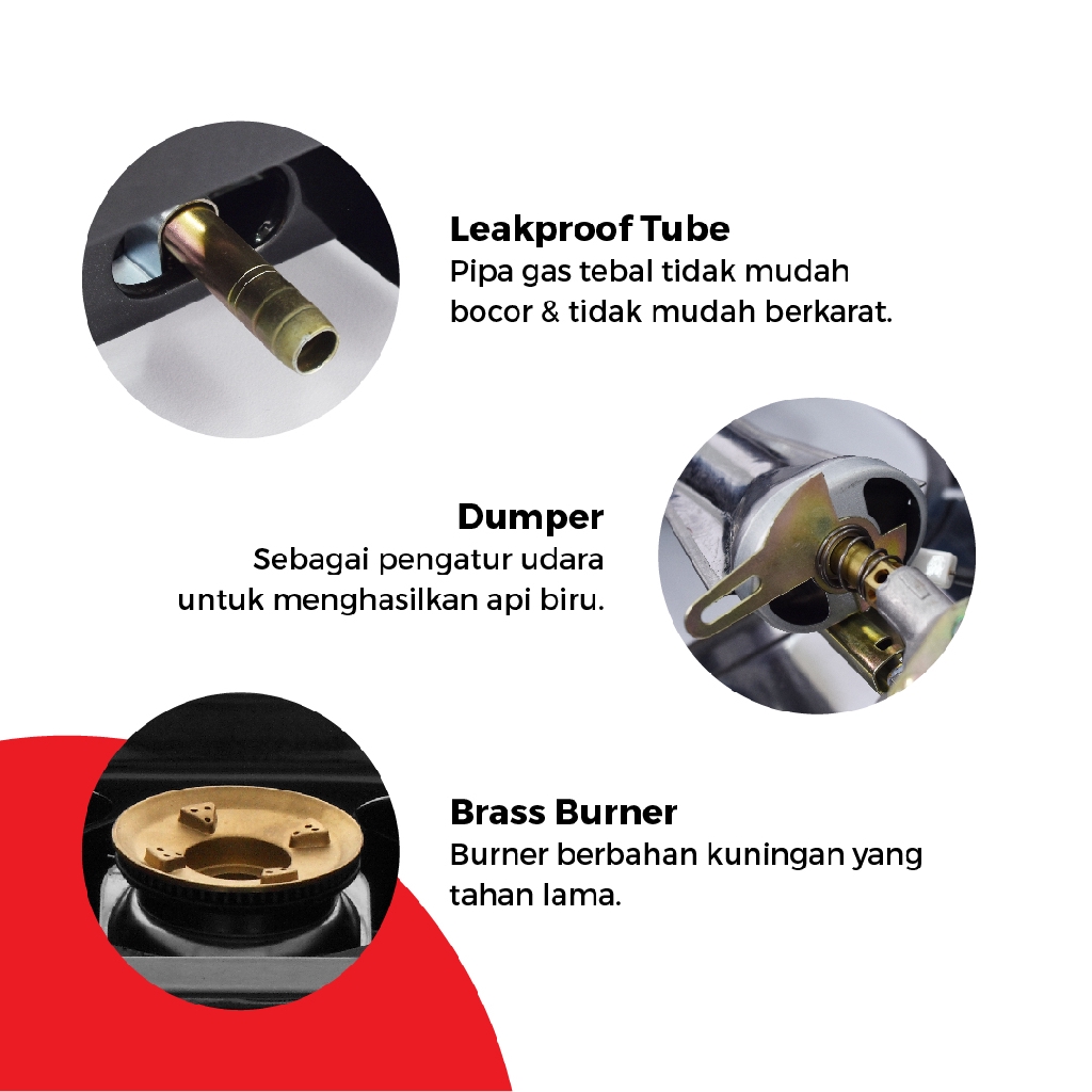 Maspion Kompor Gas 1 Tungku Stainless Steel MKS-810 S - Gambar 4