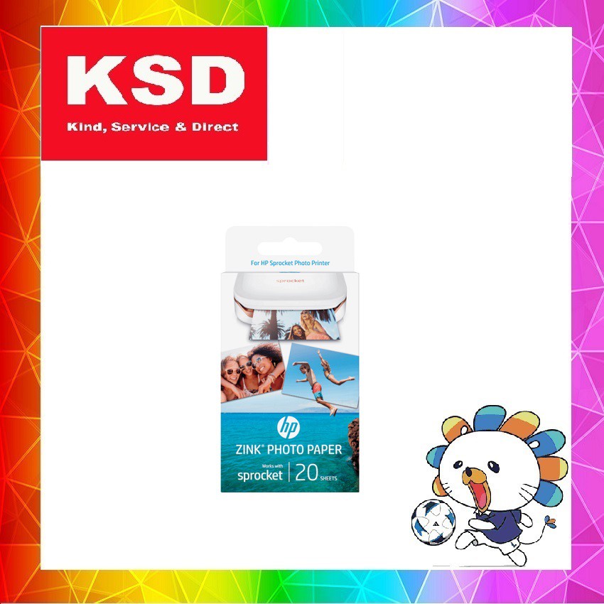 HP Sprocket Photo Paper-20 sticky-backed sheets | Shopee Singapore