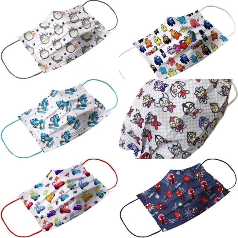 Cartoon Face Mask for Kids/children 10/50PCS 3PLY Cartoon Mouth Mask