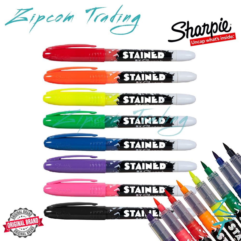 Sharpie Stained Fabric Markers 4pcs 1Set Brush Tip Shopee