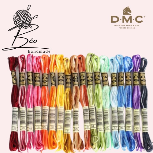 Genuine DMC embroidery thread in bright colors | Shopee Singapore