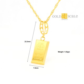 Gold bar 2025 charm pendant