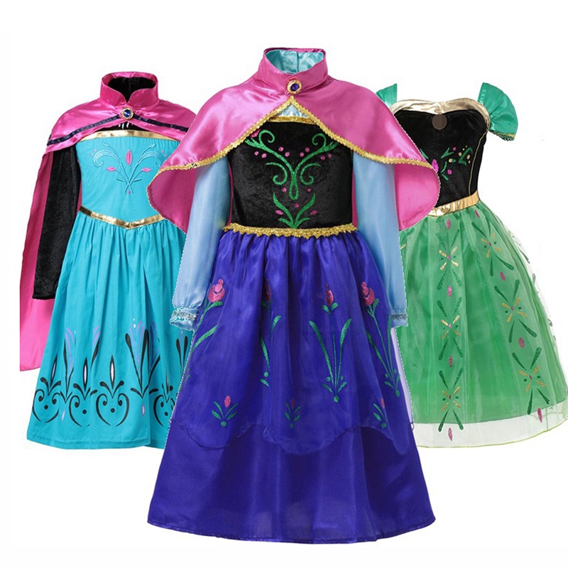 princess anna birthday dress Kids Girls Frozen Anna Fancy Dress Princess Cosplay Party Birthday Cos –  FANTASIA Costume Shop main image 0