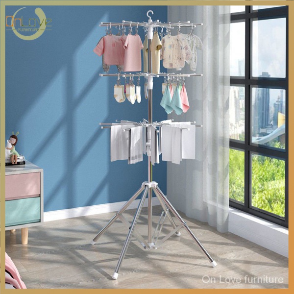Clothes rack Baby drying rack Indoor clothes artifact multifunctional ...