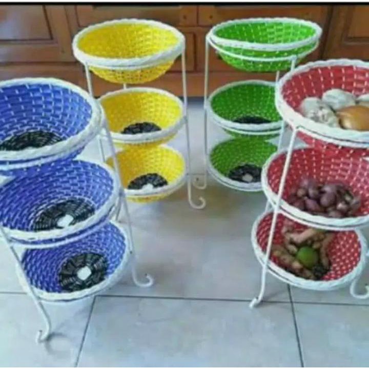 ONION RACK 3 STORIES SYNTHETIC RATTAN SPICE HOLDER | Shopee Singapore