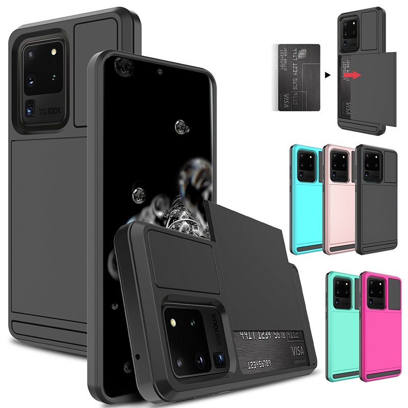Samsung Galaxy S22 S22 ultra S20 S20+ S20 Ultra S10 5G S10 Plus S21Plus  Shockproof Wallet Case Cover with Credit Card Holder Slot