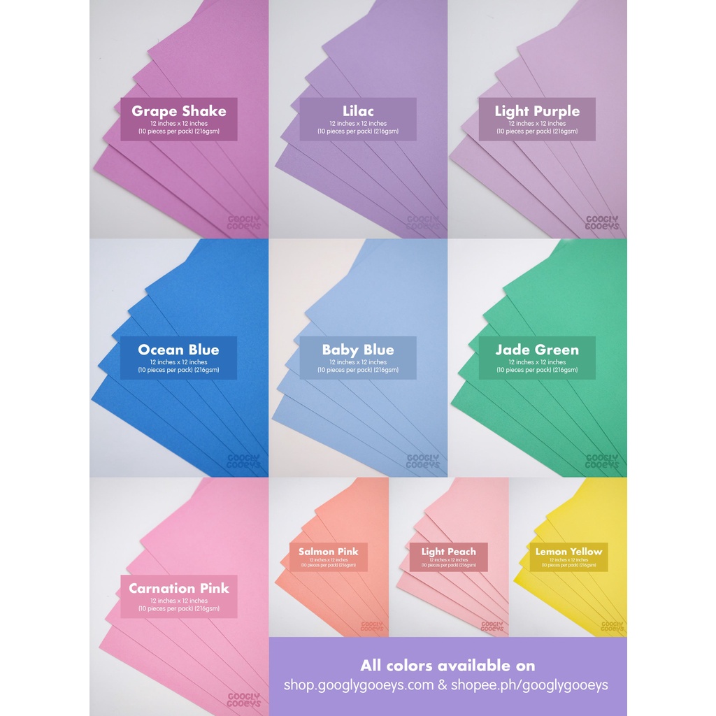 Assorted Smooth Cardstock 12 inches x 12 inches for Cricut Cameo Card Paper Cake Topper