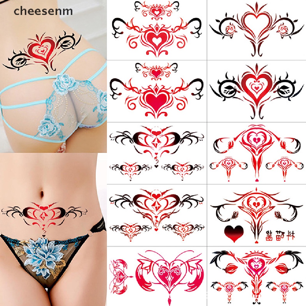 cheesenm 10/20 Pcs Tatoo Sex Waterproof Temporary Tattoos Womb Fake Tattoos  Stickers SG