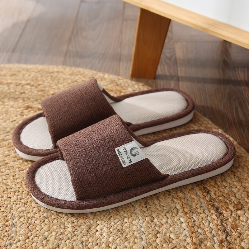 (SG Seller) Japanese Indoor Slipper Anti Slip Linen Men Women Slippers