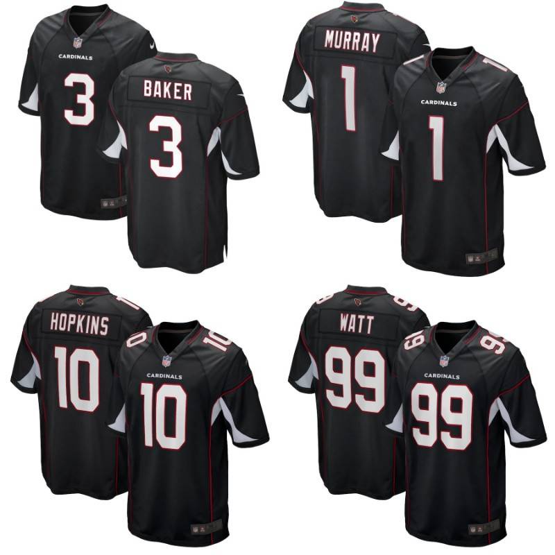 A Arizona Cardinals NFL Football Jersey Watt Murray Baker Hopkins Black ...