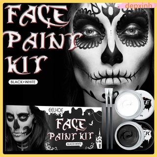 Halloween Black and White Body Paint Plasma Makeup Set Horror Atmosphere Scar  Makeup Vampire Skull Face Party Special Effects - AliExpress