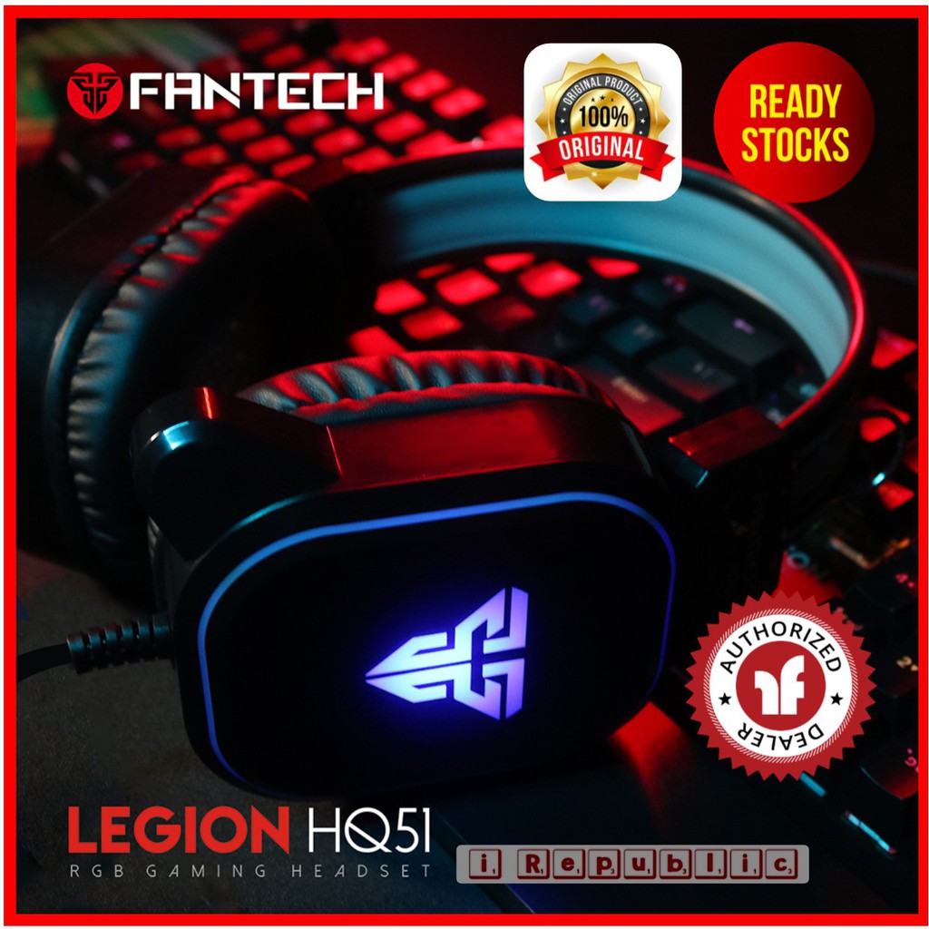 FANTECH LEGION HQ51 RGB Gaming Headset Shopee Singapore