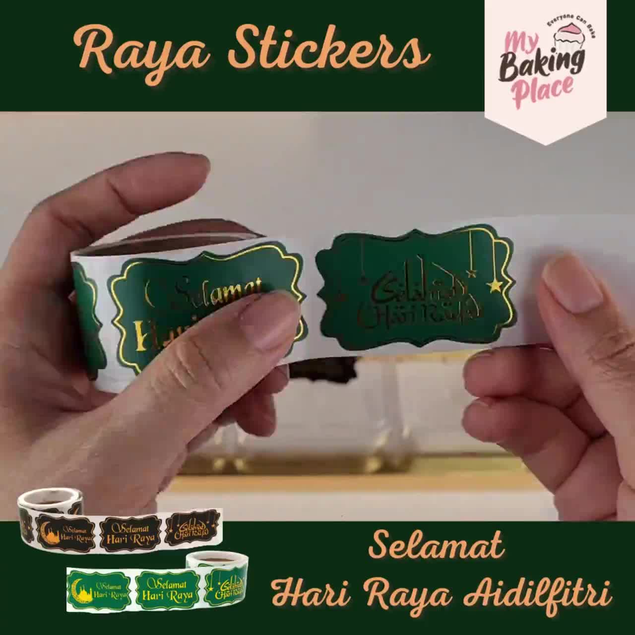 Hari Raya Stickers Selamat Hari Raya Label Stickers Cookies Sticker ...