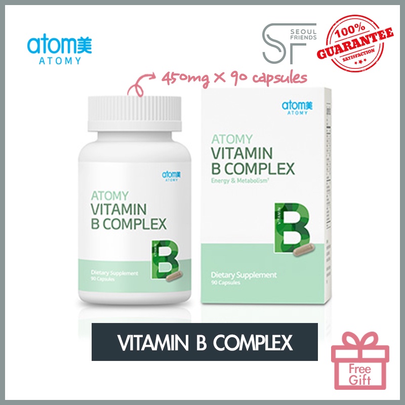 [Atomy] Vitamin B Complex 450mg X 90 capsules + Free Gift Shopee