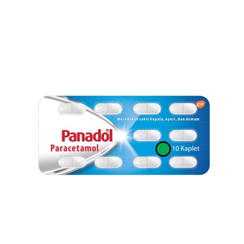 Panadol Caplet 10 tab 1 Blister / Demam / Paracetamol / Nyeri / Panas / Pusing / Sakit Kepala - Gambar 2