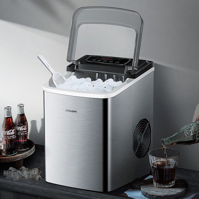 Small Commercial Ice Maker Round Ice Maker Fully Automatic Mini Home Ice Maker Mini Dormitory