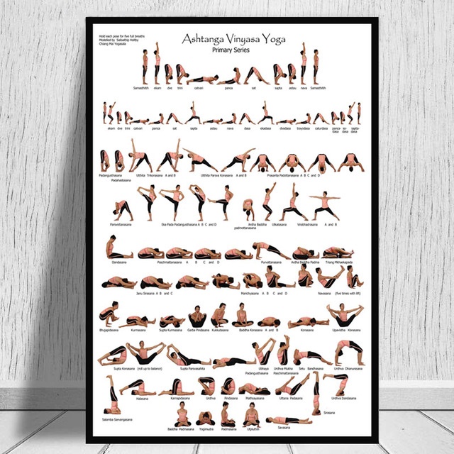 Frameless Yoga Poster Poses Your Body Wishes To Practice Canvas Oil ...