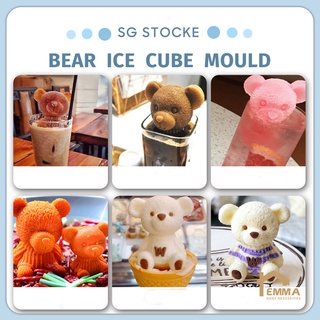 Bear Ice Cube Mold With Lid, Silicone Ice Making Tool, Ice Storage