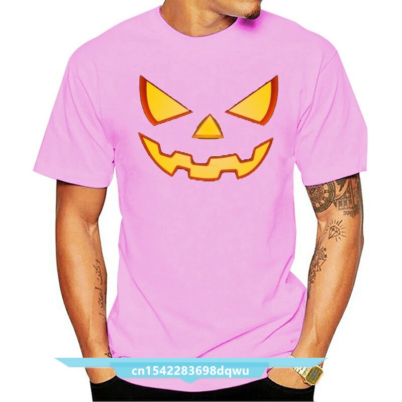USA Holiday T-Shirts Tall Size Men Scary Halloween Horror Pumpkin Face Pattern Tshirt For Teenage Student Fashion Clothing