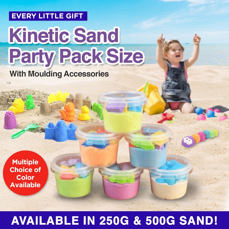 [Most Trusted and Safe] Kinetic Sand Party Pack with Accessories Birthday Goodie Bag Sensory Play