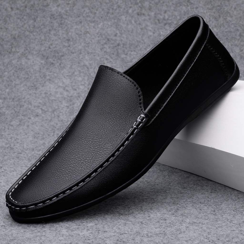 White and black sale loafers mens