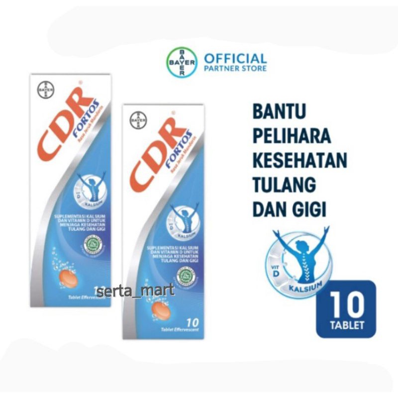 CDR Fortos Calcium Supplement Vitamin D/ - Orange Flavor 10 tablet ...