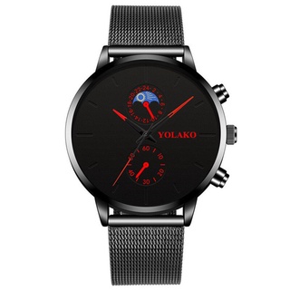 Mens black mesh hot sale strap watch