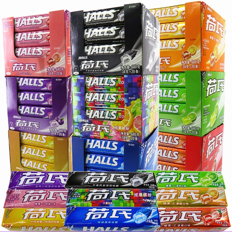 Halls stick Candy Assorted Flavors 20stick x 34gm (1 Box) | Shopee ...