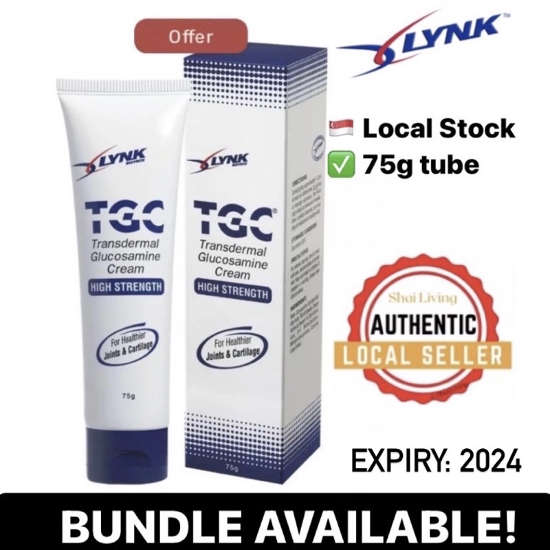 Lynk TGC Transdermal Glucosamine Cream High Strength 75g Expiry 2024