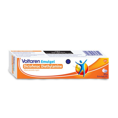 Voltaren Emulgel 20 gram / krim Pereda Nyeri Otot dan sendi / Natrium dicklofenac / Bengkak / Nyeri - Gambar 2