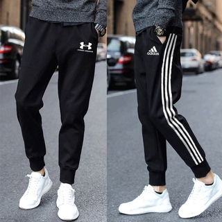 Mens Sports Pants Long Baggy Casual Trousers Gym Joggers Ice Silk