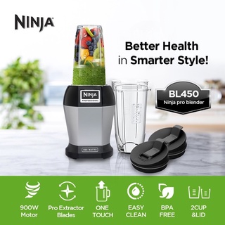 Nutri Ninja 900W Pro Smoothie Blender with Nutri Ninja Cups and 100 Recipe  Book 