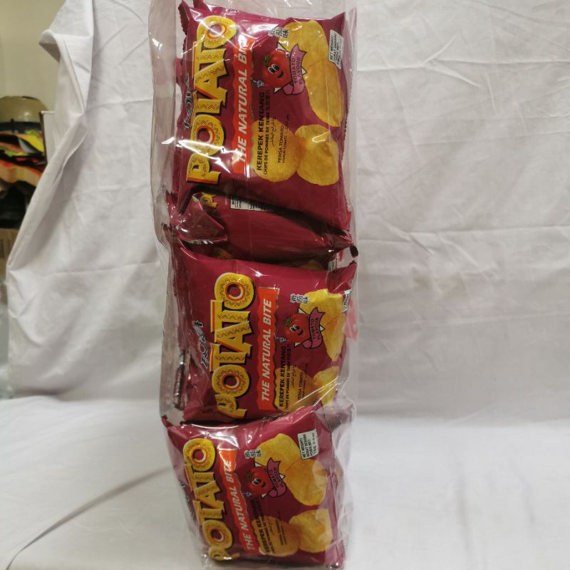 Rota Potato Chips Natural HOT AND SPICY/BBQ/NATURAL/TOMATO 16G X 30 ...